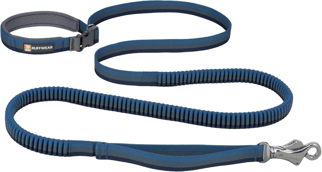 , Roamer Bungee Dog Leash for Running, Biking or Hiking, Can Be Used Hand-Held or Hands-Free, Orion Blue, 7.3'-11'