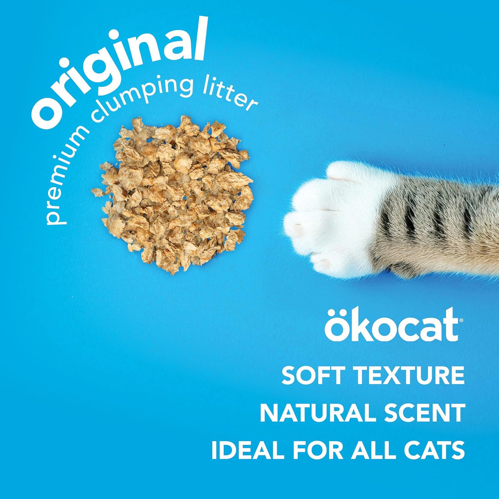 Original Wood Clumping Cat Litter, Unscented, 26 Pounds XL - Natural Ingredients, Stops Odor, Clumps Solid, 99% Dust Free, Great for All Cats