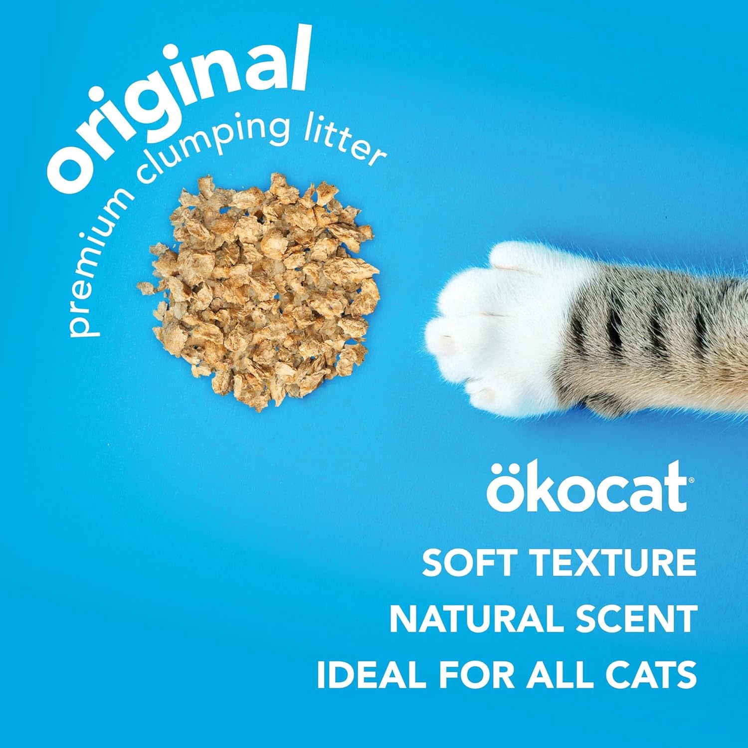 Original Wood Clumping Cat Litter, Unscented, 26 Pounds XL - Natural Ingredients, Stops Odor, Clumps Solid, 99% Dust Free, Great for All Cats